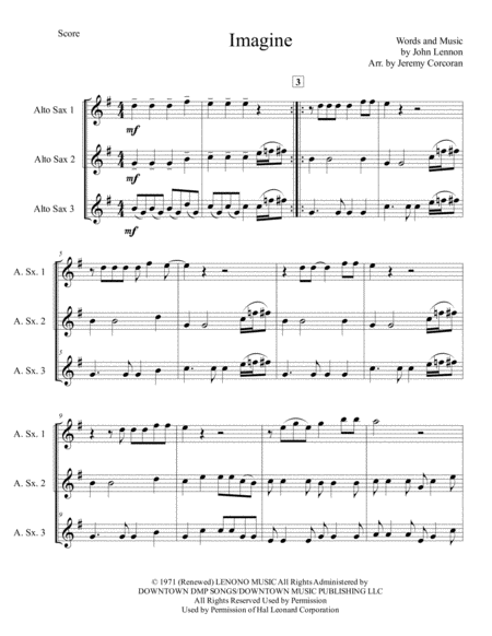 Imagine For Three Saxophones Aaa Or Aat Page 2