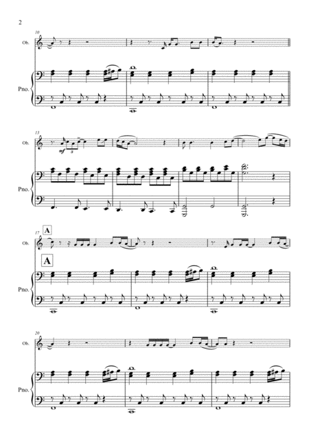 Imagine John Lennon Oboe And Piano Page 2