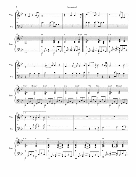 Immanuel Duet For Violin And Cello Page 2