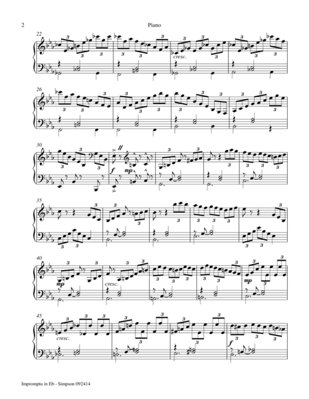 Impromptu In Eb Major Piano Solo Page 2