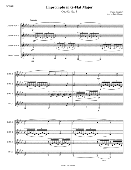 Impromptu In G Flat Major For Clarinet Quartet Page 2