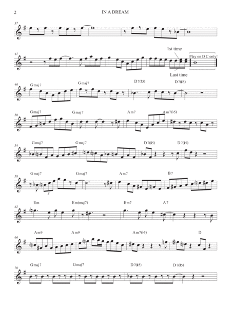 In A Dream A Bossa Nova For Solo Flute And Guitar Page 2