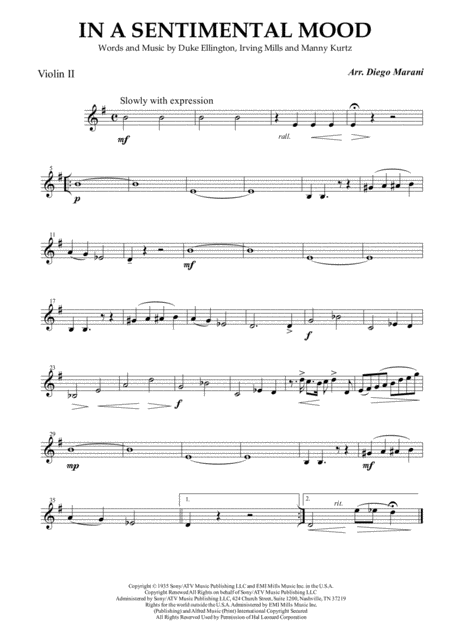 In A Sentimental Mood For String Quartet Page 2