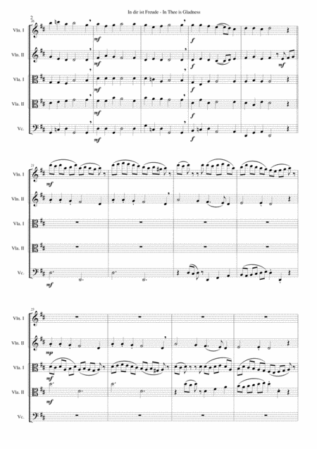 In Dir Ist Freude In Thee Is Gladness For String Quintet 2 Violins 2 Violas 1 Cello Page 2