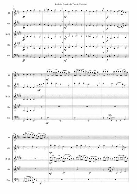 In Dir Ist Freude In Thee Is Gladness For Wind Quintet Page 2