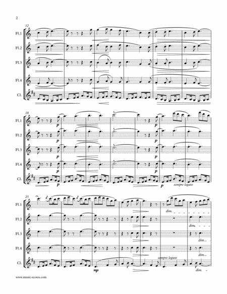 In Dulci Jubilo 4 Flutes And Clarinet Page 2