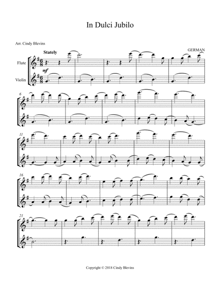 In Dulci Jubilo For Flute And Violin Page 2
