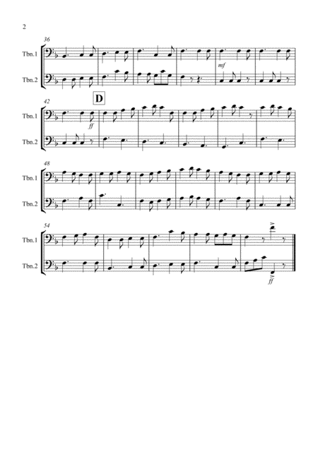 In Dulci Jubilo For Trombone Duet Page 2