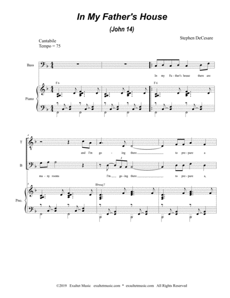 In My Fathers House John 14 Duet For Tenor And Bass Solo Page 2