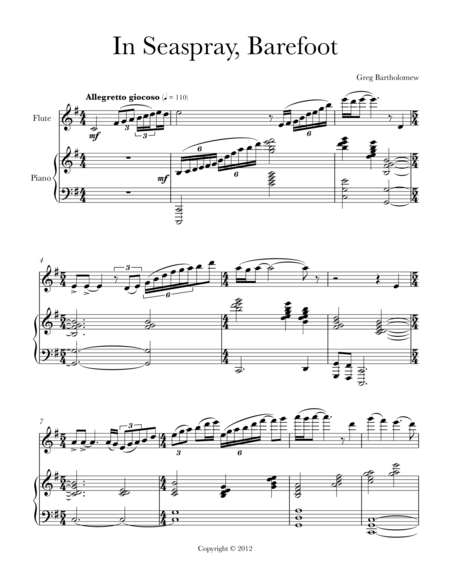 In Seaspray Barefoot Flute Piano Page 2