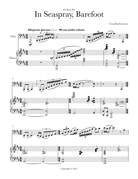 In Seaspray Barefoot Tuba Piano Page 2