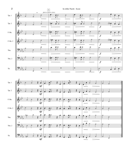 In Stiller Nacht For Brass Quintet Score And Parts Page 2