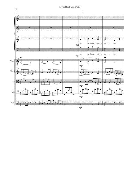 In The Bleak Midwinter By Gustave Holst Arr For Satb And Strings Page 2