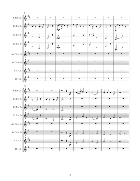 In The Bleak Midwinter For Clarinet Choir Page 2