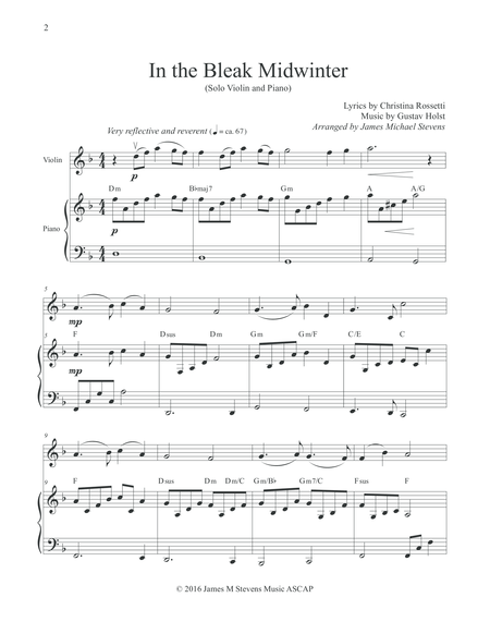 In The Bleak Midwinter Violin Page 2