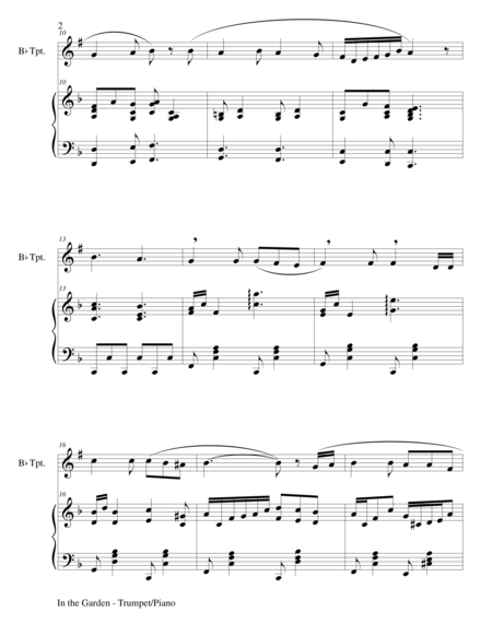 In The Garden Bb Trumpet Piano And Trumpet Part Page 2