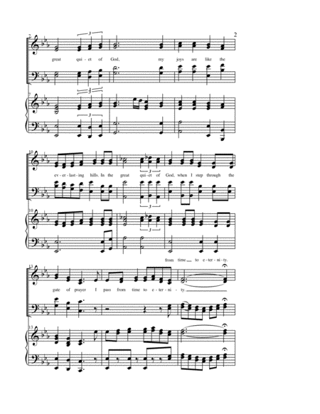 In The Great Quiet Of God Choral Anthem Satb Violin Cello Page 2