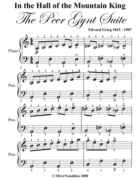 In The Hall Of The Mountain King Easy Piano Sheet Music Page 2