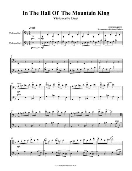 In The Hall Of The Mountain King Violoncello Duet Score And Parts Page 2
