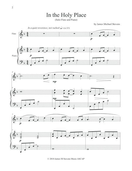 In The Holy Place Flute Piano Page 2