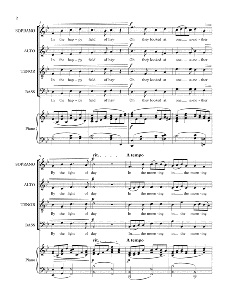 In The Morning For Satb Choir And Piano Page 2