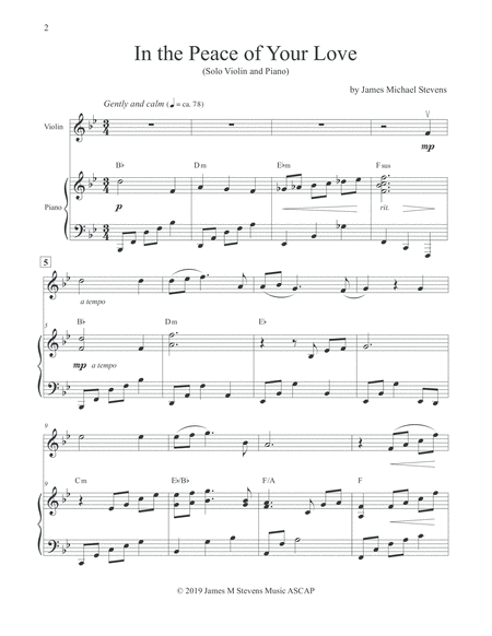 In The Peace Of Your Love Violin Piano Page 2