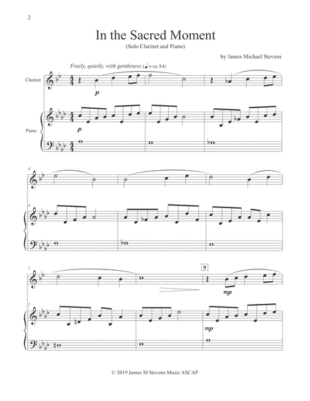 In The Sacred Moment Clarinet Piano In A Flat Major Page 2