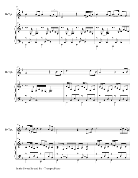 In The Sweet By And By Duet Bb Trumpet And Piano Score And Parts Page 2