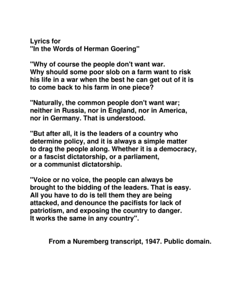 In The Words Of Herman Goering Page 2