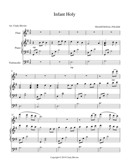 Infant Holy For Piano Flute And Cello Page 2