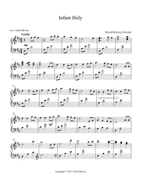 Infant Holy Piano Solo From My Book Holiday Favorites For Piano Page 2