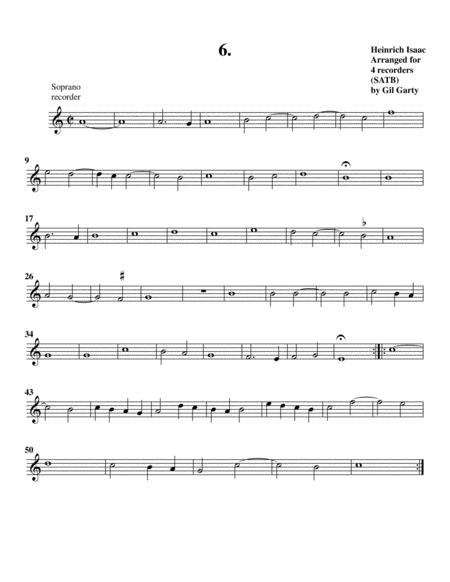 Instrumental Quartet No 6 No Title Arrangement For 4 Recorders Page 2