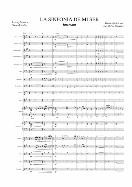 Intercant La Sinfonia De Mi Ser Orchestra Score Page 2