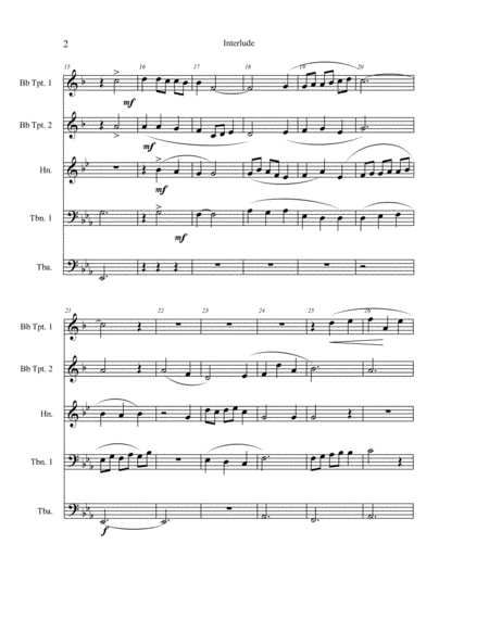 Interlude For Brass Quintet Page 2
