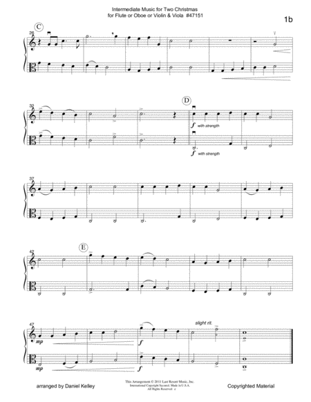 Intermediate Music For Two Christmas For Flute Or Oboe Or Violin Viola Page 2