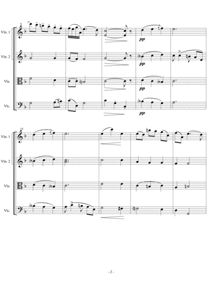 Intermezzo From Cavalleria Rusticana Arranged For String Quartet Page 2