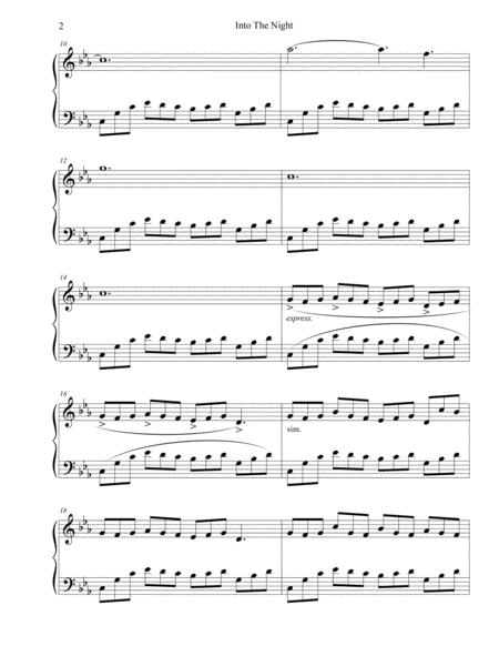 Into The Night Piano Solo Page 2