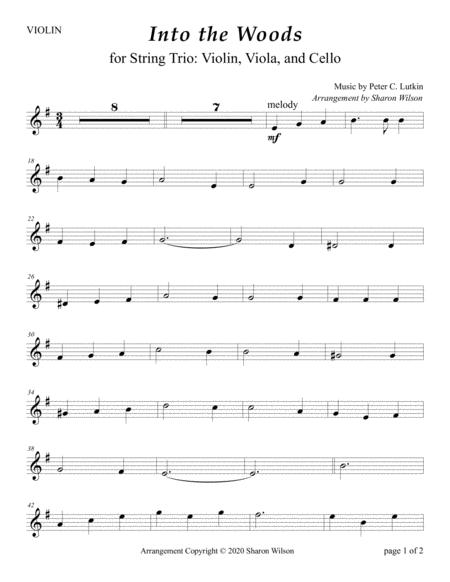 Into The Woods My Master Went For String Trio Violin Viola And Cello Page 2