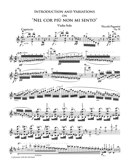 Introduction And Variations On Nel Cor Piu Non Mi Sento Page 2