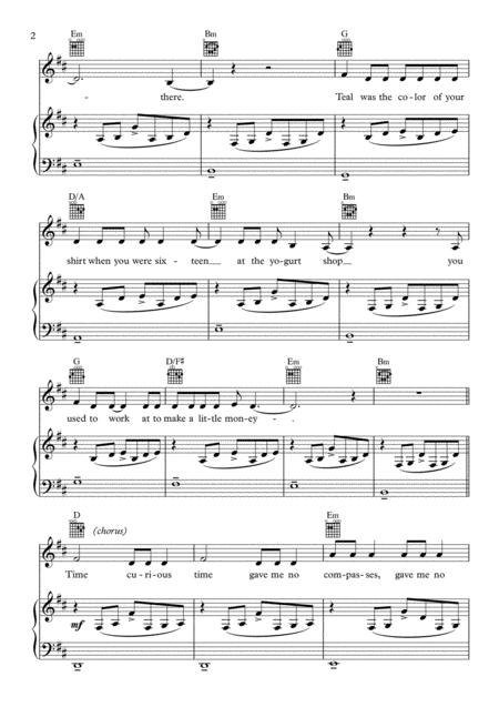 Invisible String By Taylor Swift For Piano Vocal Guitar Page 2