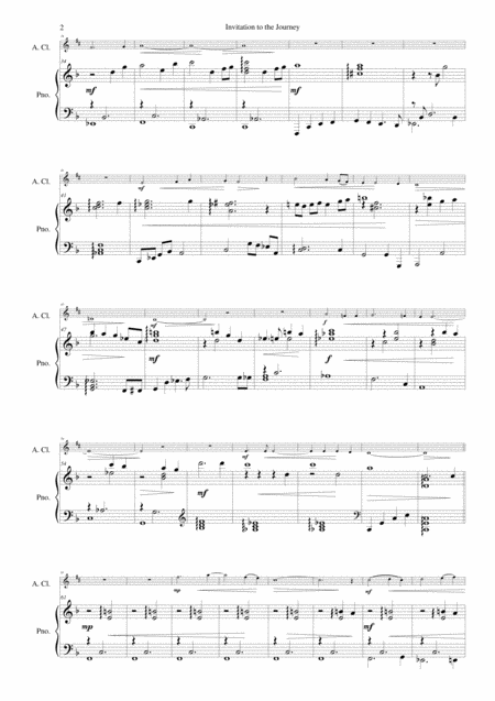Invitation Au Voyage Invitation To The Journey For Alto Clarinet And Piano Page 2