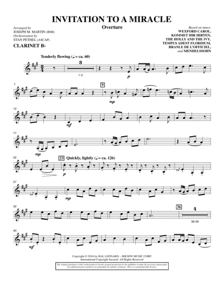 Invitation To A Miracle A Cantata For Christmas Bb Clarinet Page 2