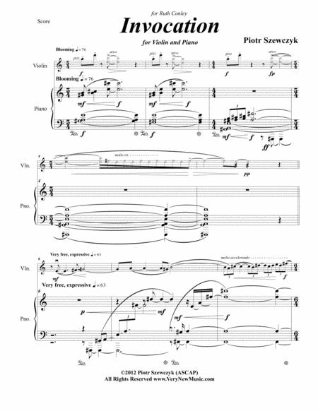 Invocation For Violin And Piano Page 2