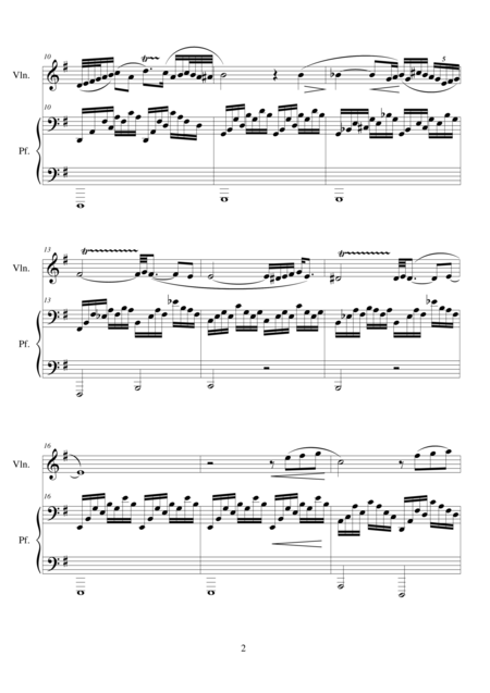 Invocation In E Minor For Violin And Piano Page 2