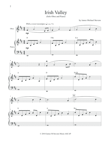 Irish Valley Oboe Piano Page 2