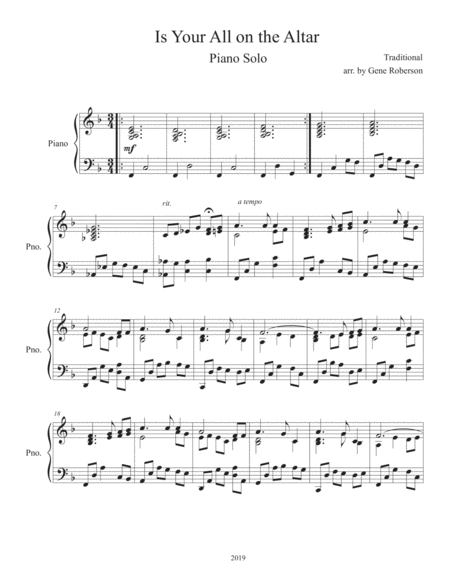 Is Your All On The Altar Piano Solo Page 2