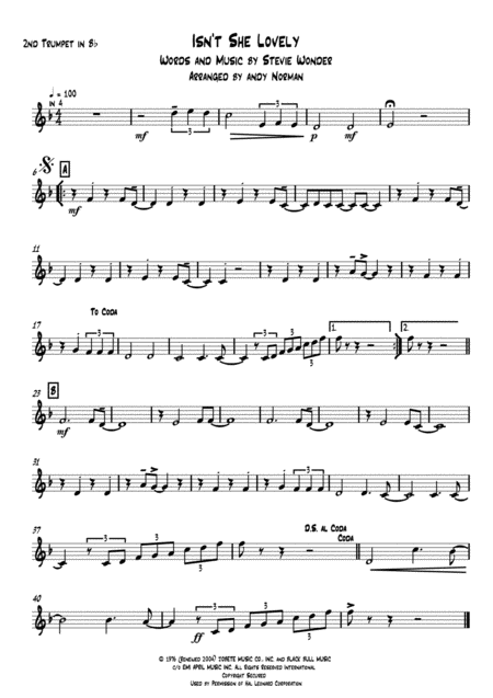 Isnt She Lovely Brass Quintet Page 2