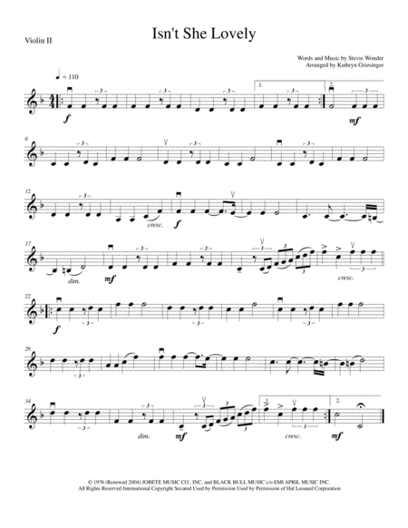 Isnt She Lovely String Quartet Page 2