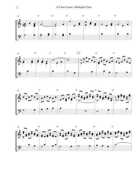 It Came Upon A Midnight Clear For 2 Octave Handbell Choir Page 2