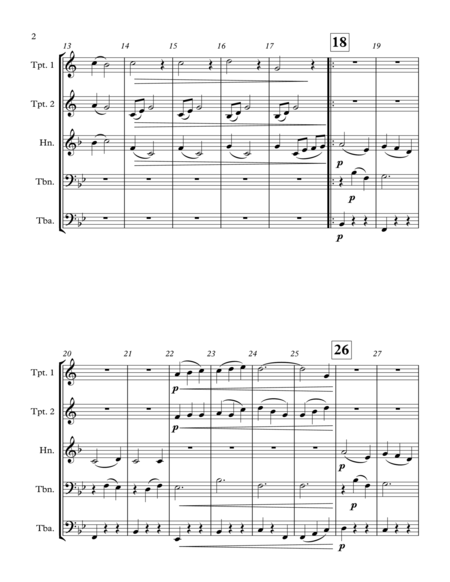 It Came Upon A Midnight Clear For Brass Quintet Page 2